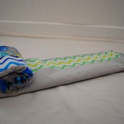 Monster Patchwork Baby Boy Blanket - Blue Gray & Green, Blanket, Nursery Decor, Shower Gift, Minky - thumbnail 4