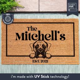 Boxer Dog Door Mat - Doormat Pet Gift Custom Breed Personalized Animal Couples New Home - thumbnail 1