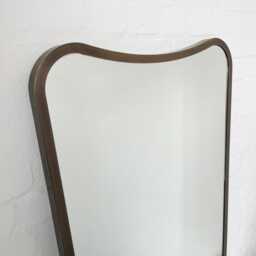 Art Deco Inspired Freeform Wall Mirror With Brass Frame - Vintage N.2 - thumbnail 4