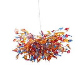 Hanging Chandeliers With Warm Color Flowers & Leaves For Dining Room , Bedroom Or Living Room - thumbnail 2