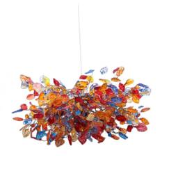 Hanging Chandeliers With Warm Color Flowers & Leaves For Dining Room , Bedroom Or Living Room - thumbnail 3