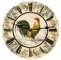 Rooster Clock - Wall Clock - thumbnail 1