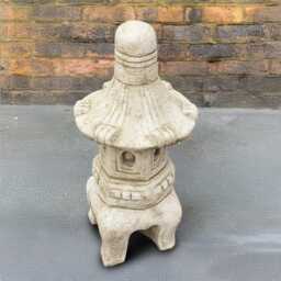 Concrete Garden Pagoda Statue Stone Lantern Figurine Outdoor Ornament Handmade Japanese Sculpture Lover Gift Zen Art Decor - thumbnail 2