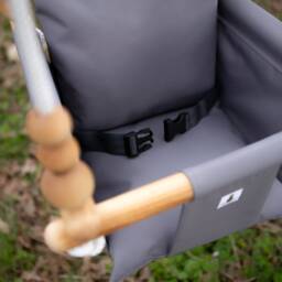 Baby Swing, Schaukel, Indoor Outdoor, Kinderschaukel, Balan??oire, Fabric High Back Babygift, Birthday Gift, Handmade Toy Dark Grey - thumbnail 3