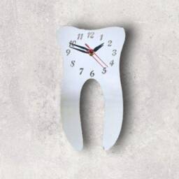 Tooth Acrylic Clock - Many Colours Available - Bespoke Shapes & Sizes Made - thumbnail 2