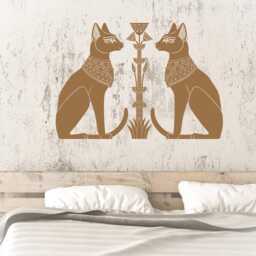 Egyptian Cats Vinyl Wall Decal Bastet Creative Idea Room Home Decor Stickers Mural - #2660Di - thumbnail 3