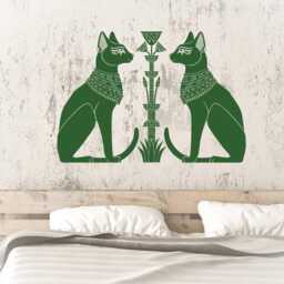 Egyptian Cats Vinyl Wall Decal Bastet Creative Idea Room Home Decor Stickers Mural - #2660Di - thumbnail 2