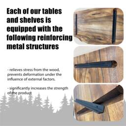 Wood Sink Shelf, Double Vanity Bathroom Storage, Under Housewarming Gift, Unique Wall Countertop - thumbnail 4
