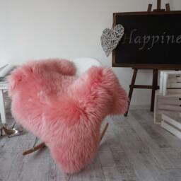 "Regular Sheepskin Pink Throw Genuine Leather Sheep Skin 48"" X 28" - thumbnail 2