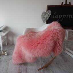 "Regular Sheepskin Pink Throw Genuine Leather Sheep Skin 48"" X 28" - thumbnail 3