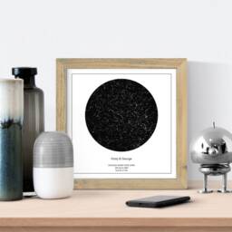 One Year Anniversary Gift For Boyfriend Girlfriend, Map Of The Stars, Night Sky, Bespoke, Custom, Personalised - thumbnail 2