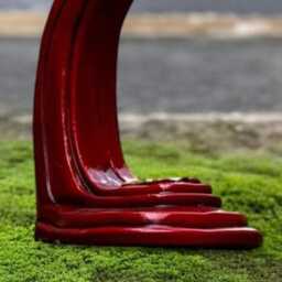 Red Curved Pagoda Statue Japanese Concrete Lantern Sculpture Oriental Garden Ornament Handmade Cement Figure Stone Feng Shui Decor - thumbnail 4