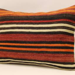 Throw Kilim Pillow 14x20 Inches - 35x50 cm Anatolian Kelim Turkish Pillow Kilim Cushion Art Deco Cover Sofa 4Bef-390 - thumbnail 3