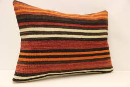 Throw Kilim Pillow 14x20 Inches - 35x50 cm Anatolian Kelim Turkish Pillow Kilim Cushion Art Deco Cover Sofa 4Bef-390 - thumbnail 1