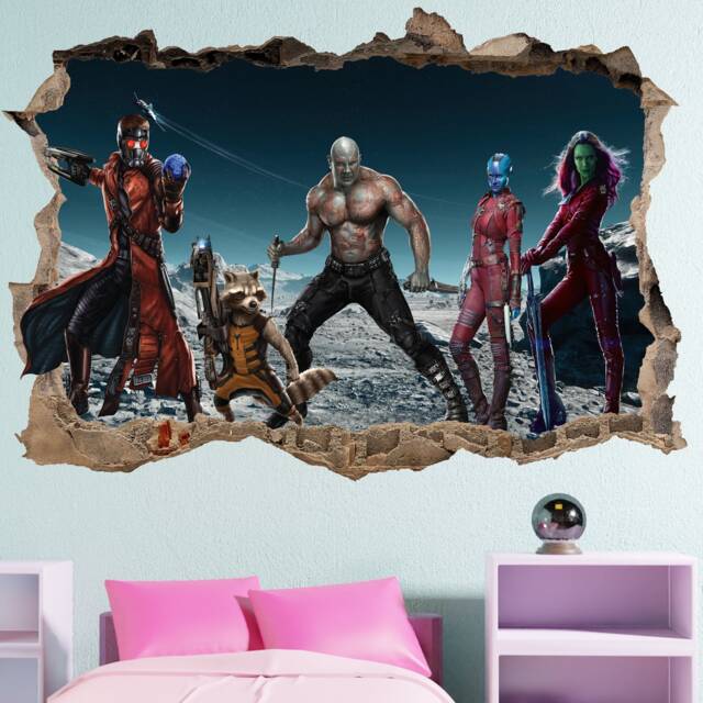 Star Superheroes Action Characters Wall Sticker Decal Mural Poster Decor 1078 - image 1