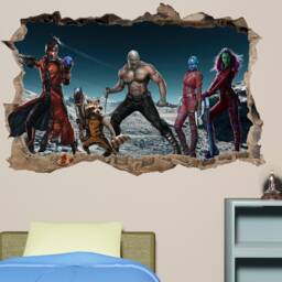 Star Superheroes Action Characters Wall Sticker Decal Mural Poster Decor 1078 - thumbnail 2