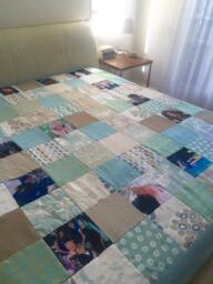 80Th Birthday Gift, Mother in Law Gift.photo Collage Gift, Personalized Photo Blanket, Custom Quilt - thumbnail 1