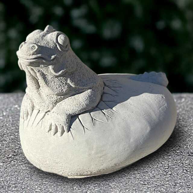 Stone Lizard Statue Concrete Dragon Sculpture Outdoor Baby Decor Garden Ornament Cement Animal Figurine Lover Gift Yard Art - image 1
