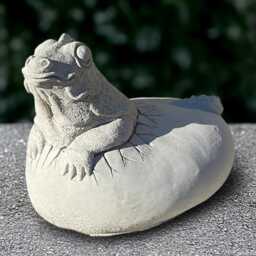 Stone Lizard Statue Concrete Dragon Sculpture Outdoor Baby Decor Garden Ornament Cement Animal Figurine Lover Gift Yard Art - thumbnail 1