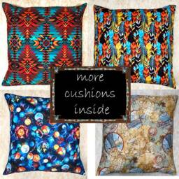 Navajo/Aztec Inspired & World/Galaxy Cushion Covers Fits 18 X Scatter - thumbnail 1