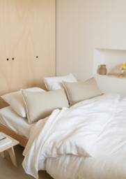 White Linen Duvet Cover, Washed Bedding, Comforter Cover Queen King California Sizes - thumbnail 1