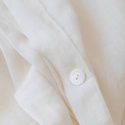 White Linen Duvet Cover, Washed Bedding, Comforter Cover Queen King California Sizes - thumbnail 3