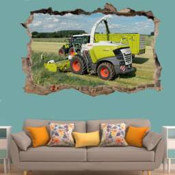 Tractor Grass Harvester Wall Sticker Mural Poster Decal Room Office Nursery Decor Id641 - thumbnail 3