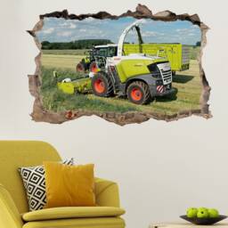 Tractor Grass Harvester Wall Sticker Mural Poster Decal Room Office Nursery Decor Id641 - thumbnail 1