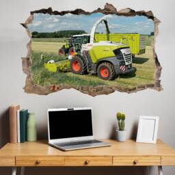 Tractor Grass Harvester Wall Sticker Mural Poster Decal Room Office Nursery Decor Id641 - thumbnail 2