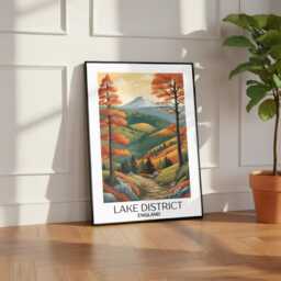 Lake District Wall Print, Cumbria Travel Poster, Europe Kitchen Art, Glossy Print - thumbnail 3