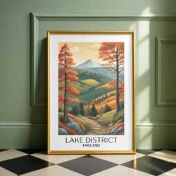 Lake District Wall Print, Cumbria Travel Poster, Europe Kitchen Art, Glossy Print - thumbnail 2