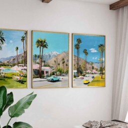 Set Of 3 Palm Springs Posters, California Travel Prints, Wall Art Sets, Desert Decor Modern Retro Prints - thumbnail 3