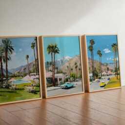 Set Of 3 Palm Springs Posters, California Travel Prints, Wall Art Sets, Desert Decor Modern Retro Prints - thumbnail 2