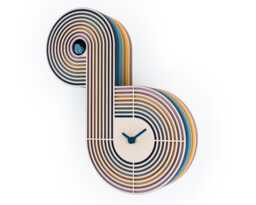 statement Cuckoo Clock, Abstract Wooden Wall Decor, Modern Home Accent - thumbnail 1