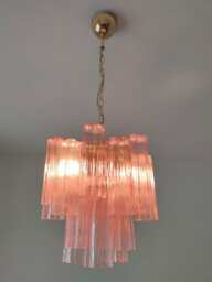 Pink Tronchi Murano Chandelier - thumbnail 1