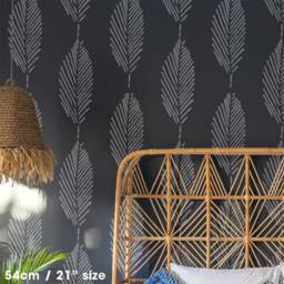 Leaves Allover Wall Stencil Large Painting Stencil For Home Decor - thumbnail 2