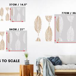 Leaves Allover Wall Stencil Large Painting Stencil For Home Decor - thumbnail 3