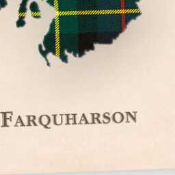 Clan Farquharson Scottish Tartan Map - Of Scotland Family Wall Decor, Ready To Hang - thumbnail 4