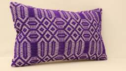 Vintage Turkish Kilim Pillow Cover 12x20, Wool Boho Cushion - thumbnail 1