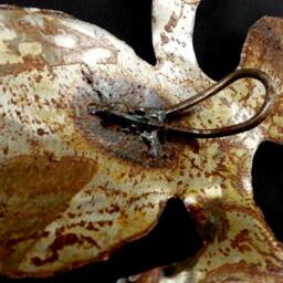 "Metal Gecko Sculpture - 9"" X 15" - thumbnail 4