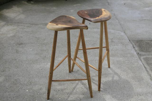Walnut Bar Stools Inspired By Esherick - image 1