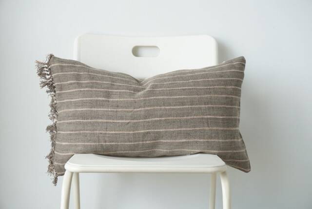 Tribal Hemp Hand Woven Natural Dye Color Pillow Cover - image 1