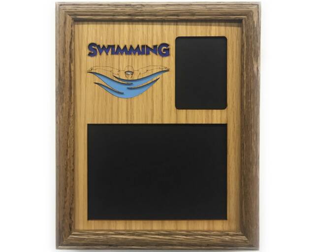 Swimming Picture Frame - 8x10 Holds 5x7 & 3x4 Photos Swimmer Gift, Swim Parent Team Gift - image 1