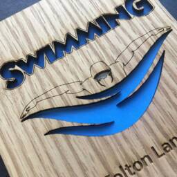 Swimming Picture Frame - 8x10 Holds 5x7 & 3x4 Photos Swimmer Gift, Swim Parent Team Gift - thumbnail 2
