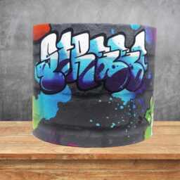 Black Graffiti Lampshade Ceiling Light Shade Urban Brick Wall Style Drum Design Art Kids Teens Boys Girls Bedroom Accessories Gifts - thumbnail 1