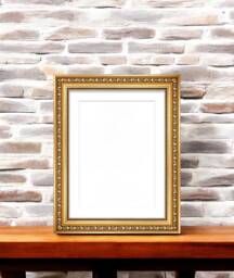 Ornate Picture Frame With White Mount Poster, Photo, Artwork, Or Print. Elegant Style Portrait Landscape Display Wall Hooks - thumbnail 1