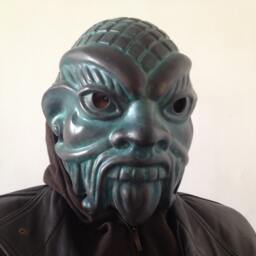 Fiberglass Demon Mask, Egyptian Bess, Halloween Costume