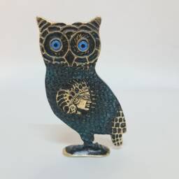 Handmade Brass Owl Statue, Athena Sculpture, Ancient Greek Symbol Of Wisdom, Bronze Home Decor, Unique Gift - thumbnail 4