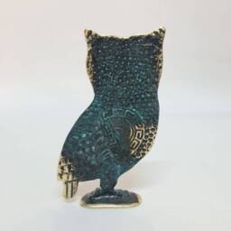 Handmade Brass Owl Statue, Athena Sculpture, Ancient Greek Symbol Of Wisdom, Bronze Home Decor, Unique Gift - thumbnail 3