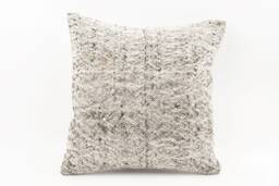 Embroidered Turkish Kilim Pillow Handwoven Wool Cushion - 18''x18''
